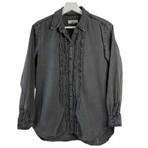 Anthropologie Pilcro Gray Button Down Shirt